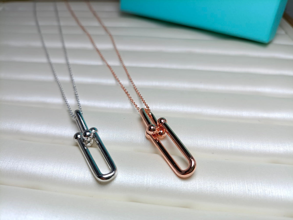 [Marins]HARDWEAR DROP DOUBLE LINK PEDANT NECKLACE