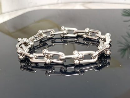 [Marins]HARDWEAR BRACELET PINK GOLD AND SILVER DIAMOND
