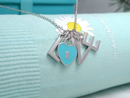 [Marins]LOVE TEXT PEDANT NECKLACE