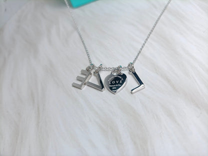 [Marins]LOVE TEXT PEDANT NECKLACE