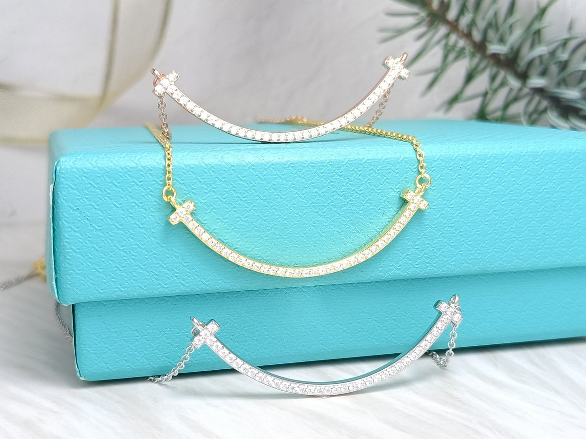 [Marins]BIG SMILE PEDANT DIAMOND NECKLACE