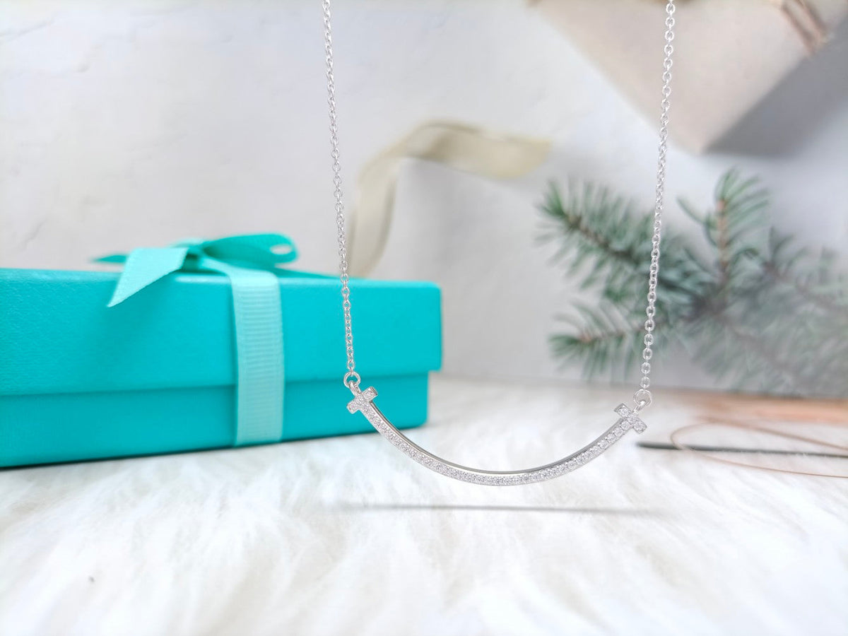 [Marins]BIG SMILE PEDANT DIAMOND NECKLACE