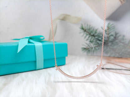 [Marins]BIG SMILE PEDANT DIAMOND NECKLACE