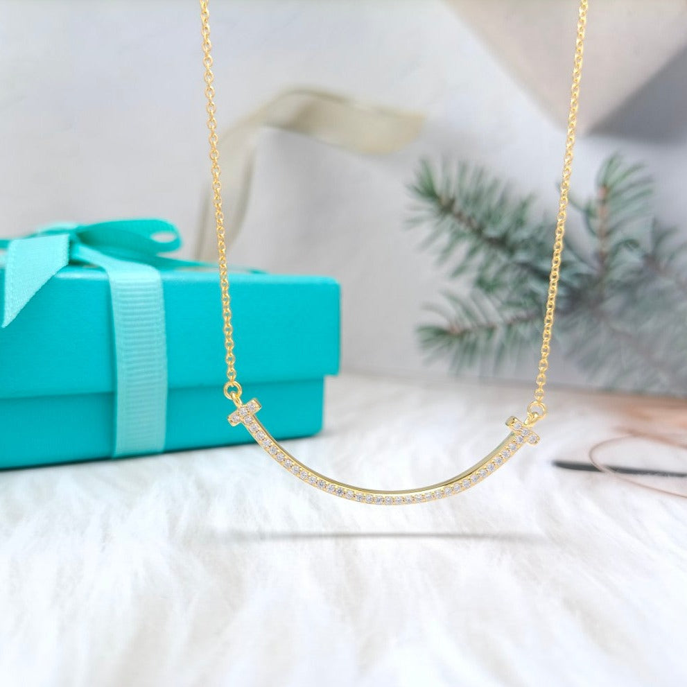 [Marins]BIG SMILE PEDANT DIAMOND NECKLACE