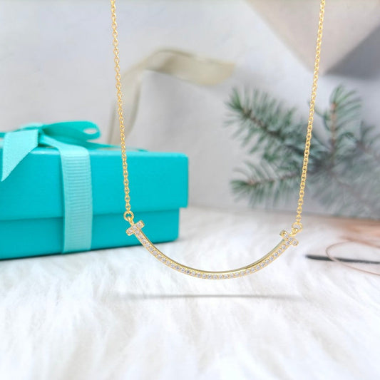 [Marins]BIG SMILE PEDANT DIAMOND NECKLACE