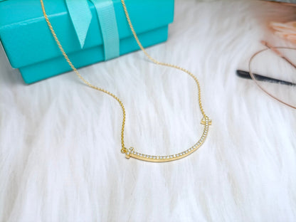 [Marins]BIG SMILE PEDANT DIAMOND NECKLACE
