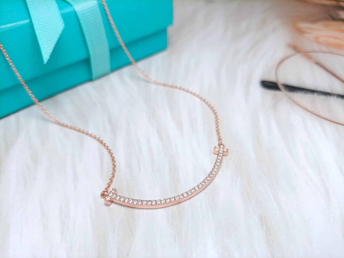[Marins]BIG SMILE PEDANT DIAMOND NECKLACE