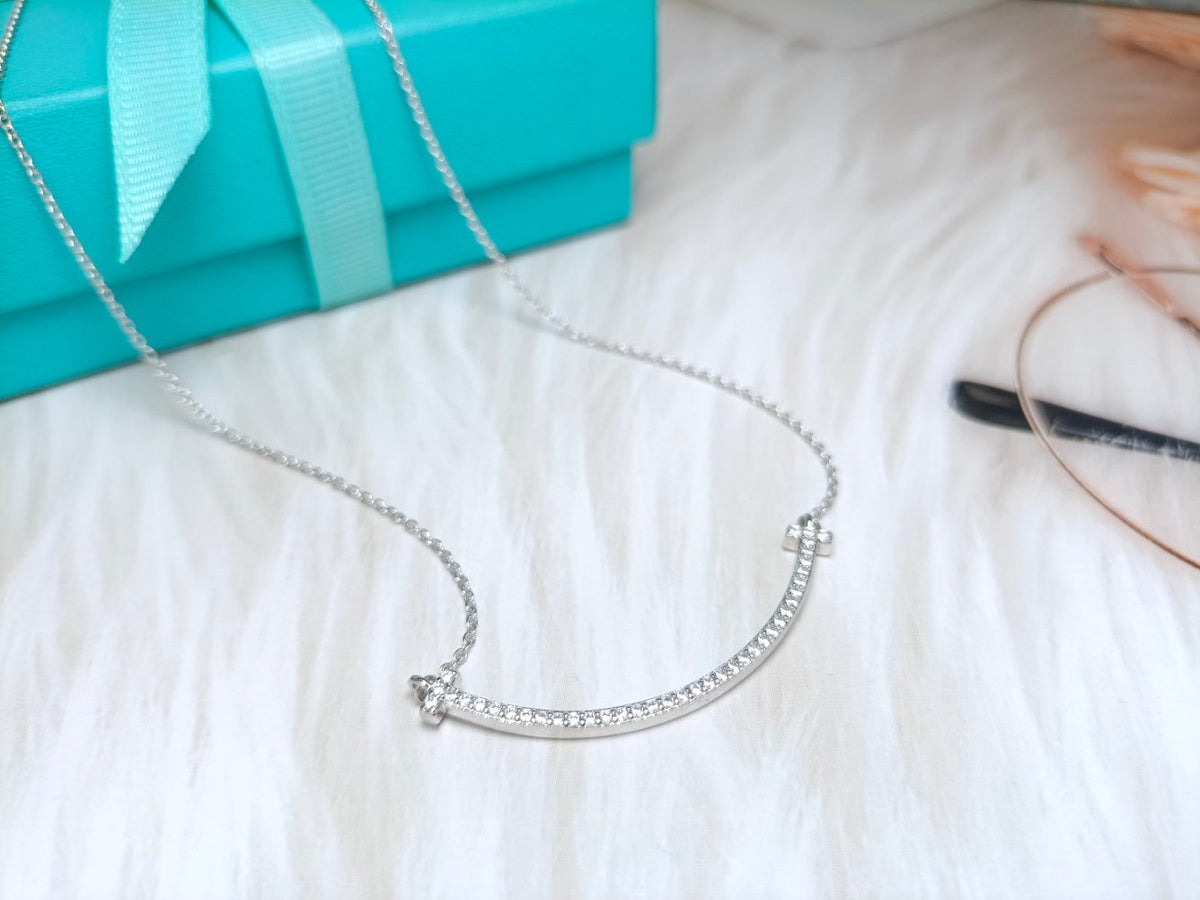 [Marins]BIG SMILE PEDANT DIAMOND NECKLACE