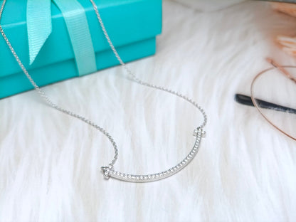 [Marins]BIG SMILE PEDANT DIAMOND NECKLACE