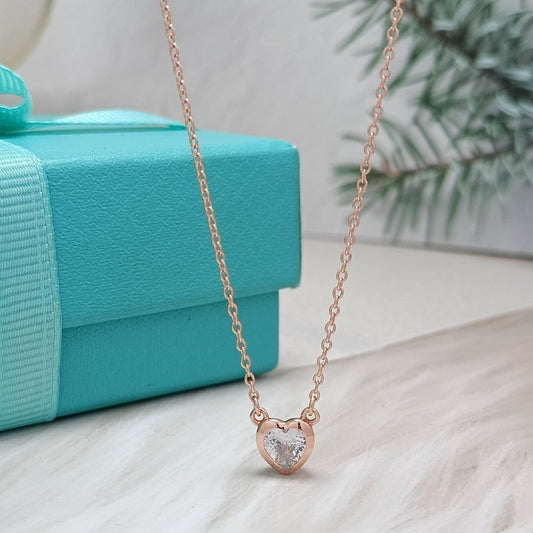[Marins]HEART BIG DIAMOND NECKLACE