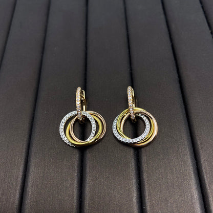 [Marins]TRINITY EARRINGS GOLD DIAMOND