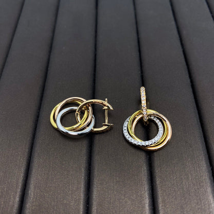 [Marins]TRINITY EARRINGS GOLD DIAMOND