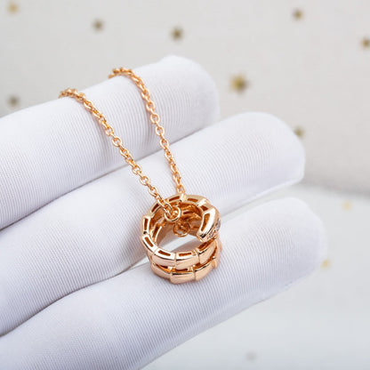 [Marins]SERPENTI PINK GOLD NECKLACE DIAMOND