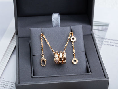 [Marins]SERPENTI PINK GOLD NECKLACE DIAMOND