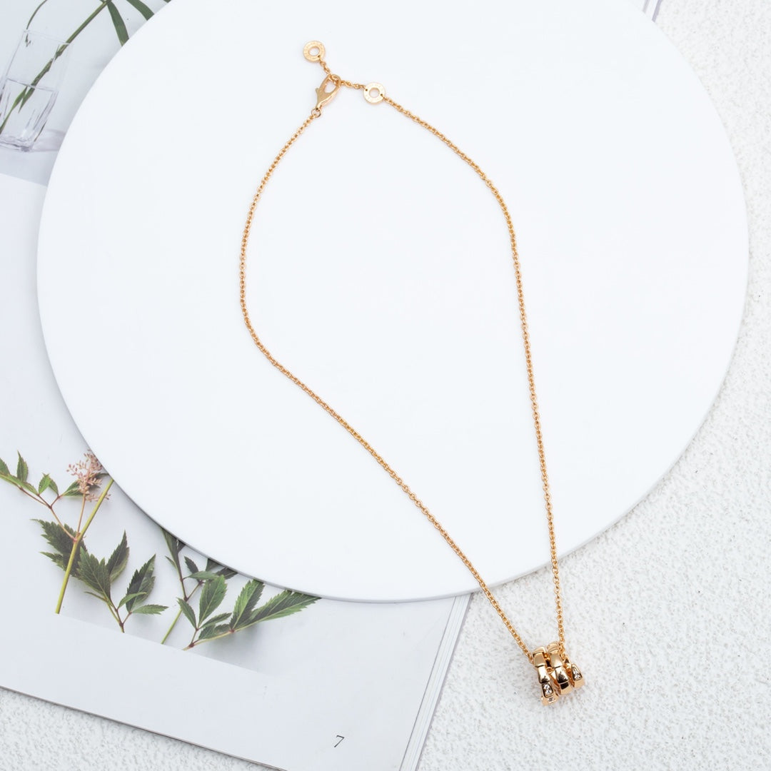 [Marins]SERPENTI PINK GOLD NECKLACE DIAMOND