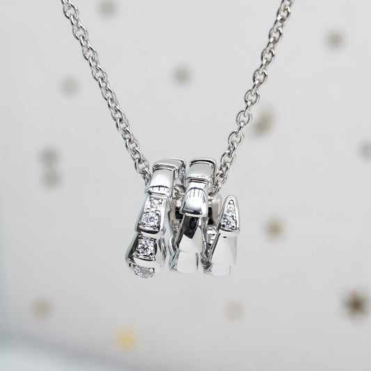 [Marins]SERPENTI SILVER NECKLACE DIAMOND