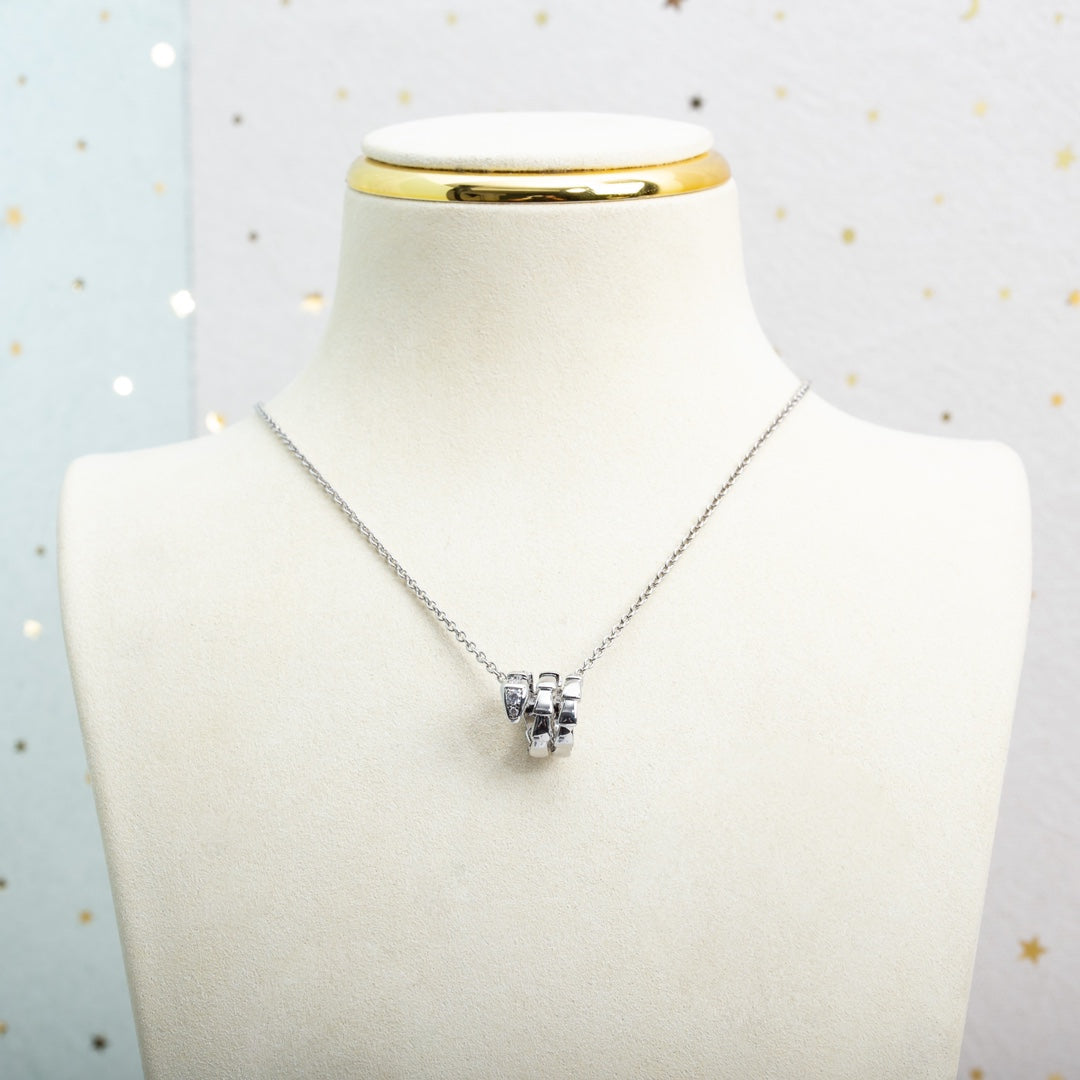 [Marins]SERPENTI SILVER NECKLACE DIAMOND