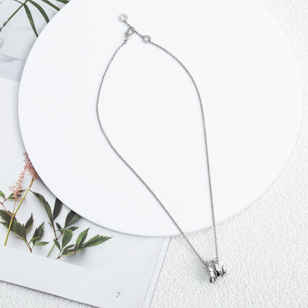 [Marins]SERPENTI SILVER NECKLACE DIAMOND