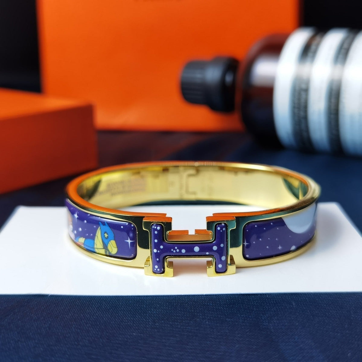 [Marins]H STAR AND MOON BRACELET 12MM