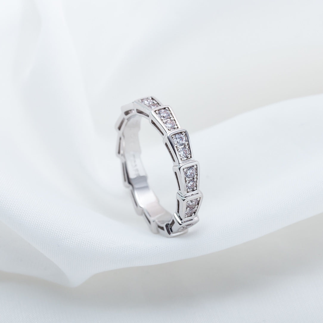 [Marins]SERPENTI RING SILVER DIAMOND PAVED 3MM