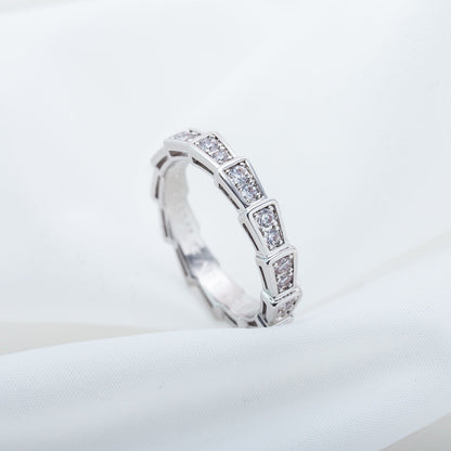 [Marins]SERPENTI RING SILVER DIAMOND PAVED 3MM