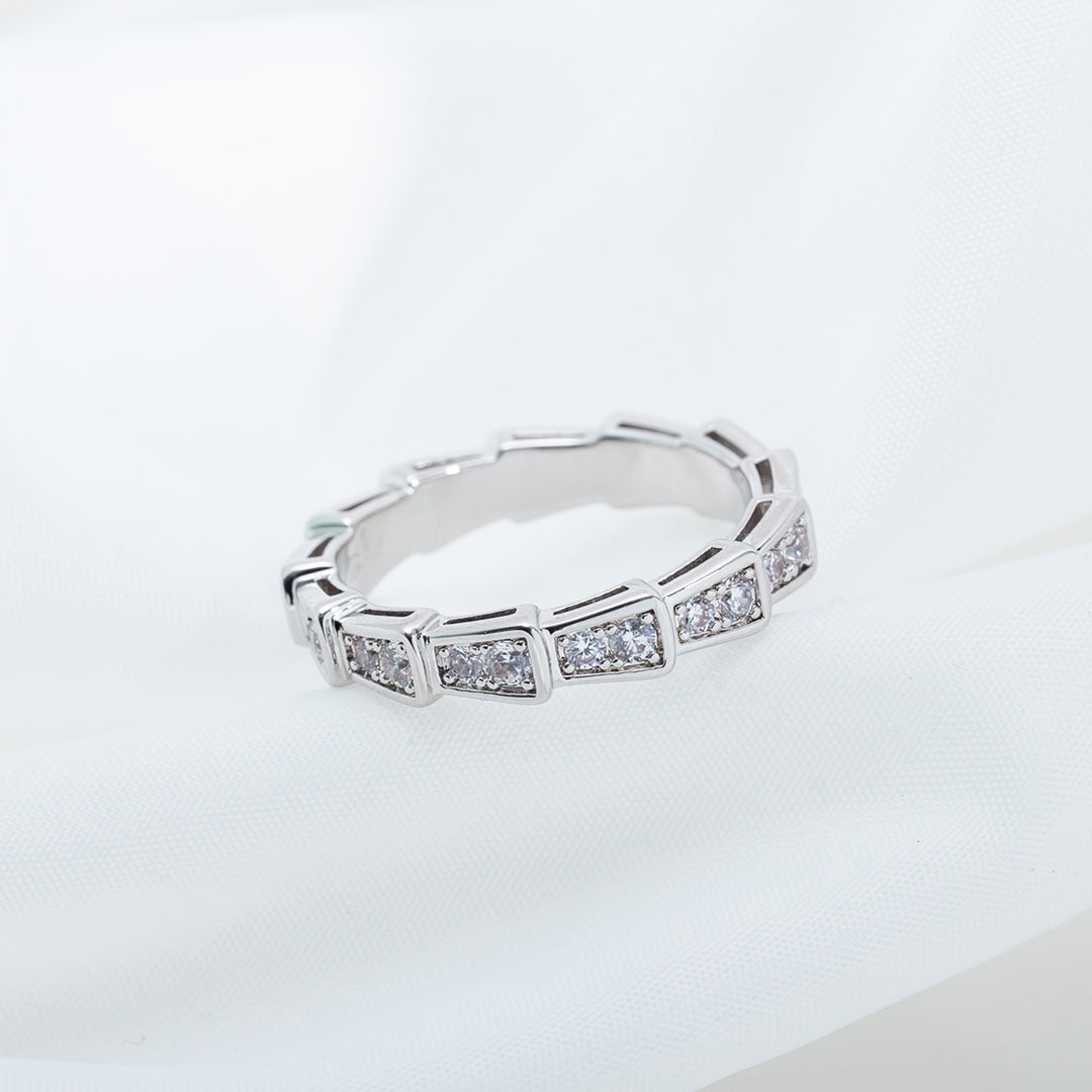 [Marins]SERPENTI RING SILVER DIAMOND PAVED 3MM