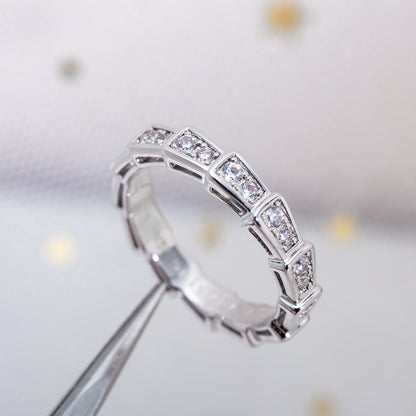 [Marins]SERPENTI RING SILVER DIAMOND PAVED 3MM