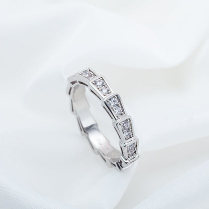 [Marins]SERPENTI RING SILVER DIAMOND PAVED 3MM