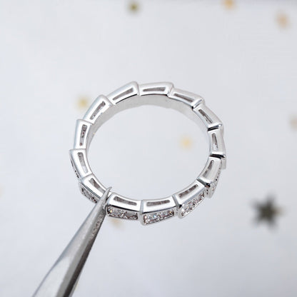 [Marins]SERPENTI RING SILVER DIAMOND PAVED 3MM