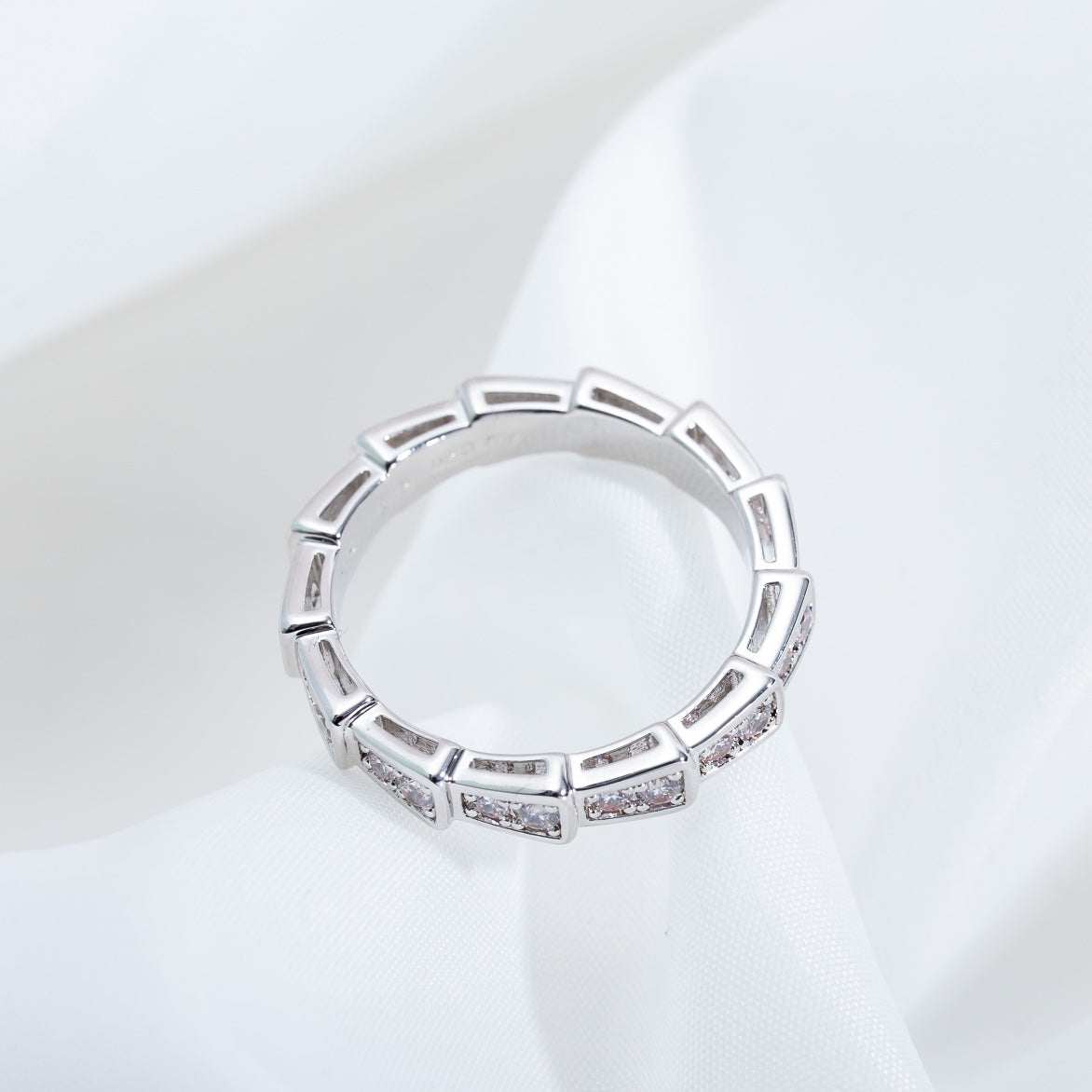 [Marins]SERPENTI RING SILVER DIAMOND PAVED 3MM