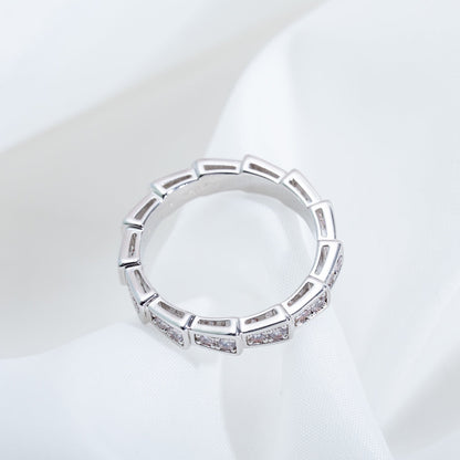 [Marins]SERPENTI RING SILVER DIAMOND PAVED 3MM