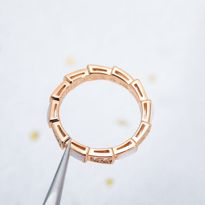 [Marins]SERPENTI RING PINK GOLD DIAMOND MOP 3MM