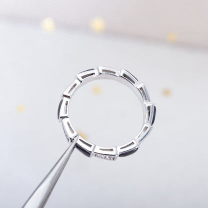 [Marins]SERPENTI RING SILVER  DIAMOND BLACK MOP 3MM