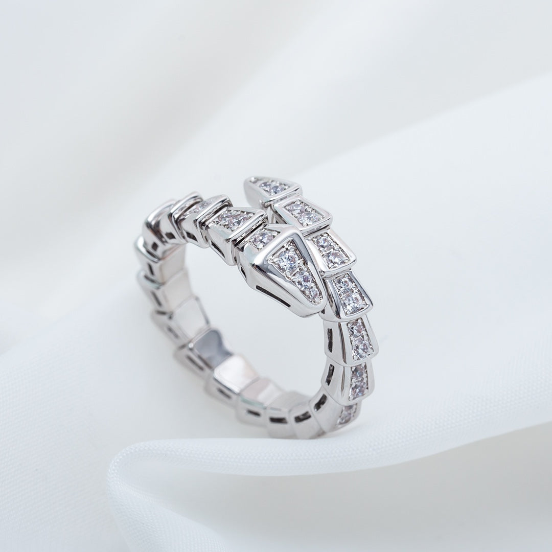 [Marins]SERPENTI RING SILVER DIAMOND PAVED 4MM