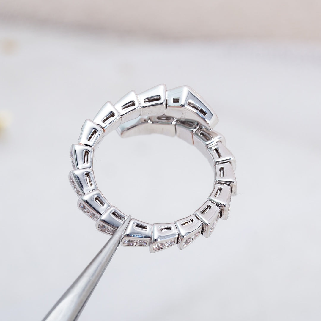 [Marins]SERPENTI RING SILVER DIAMOND PAVED 4MM