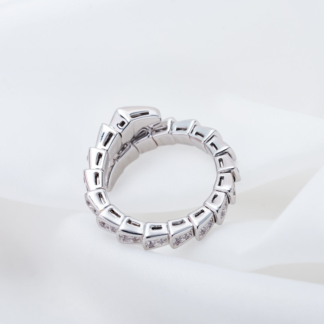 [Marins]SERPENTI RING SILVER DIAMOND PAVED 4MM