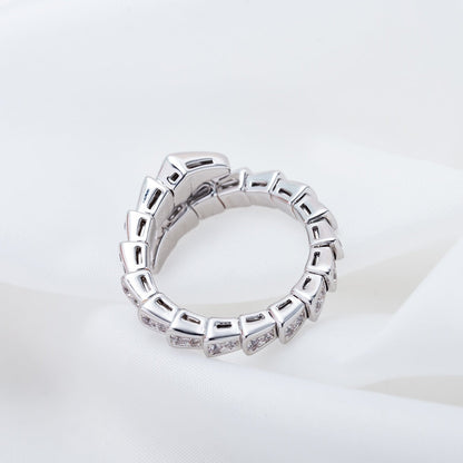 [Marins]SERPENTI RING SILVER DIAMOND PAVED 4MM