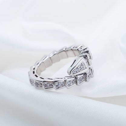 [Marins]SERPENTI RING SILVER DIAMOND PAVED 4MM