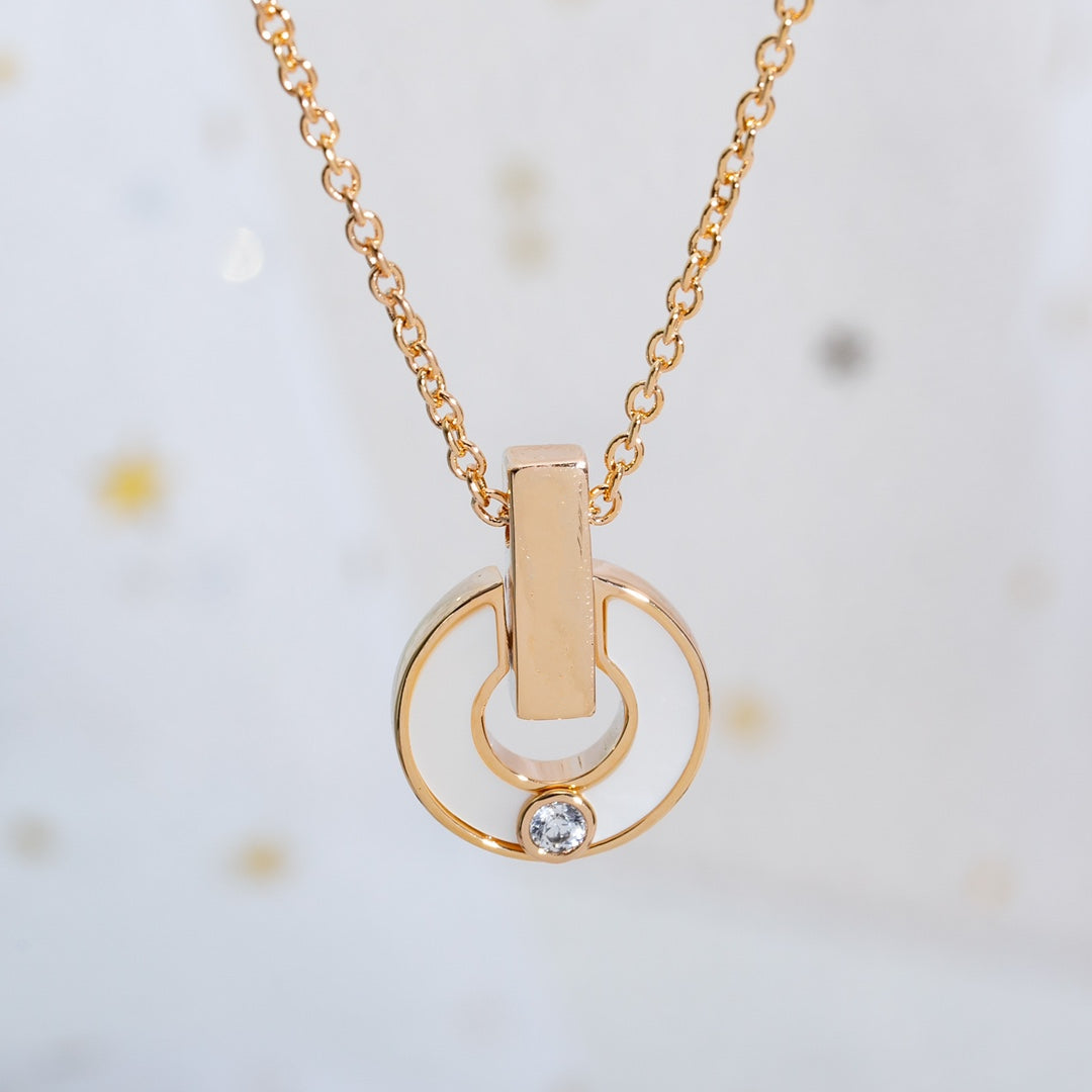 [Marins]GARI NECKLACE PINK GOLD MOP
