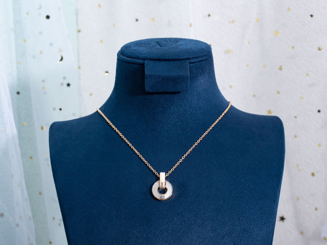 [Marins]GARI NECKLACE PINK GOLD MOP