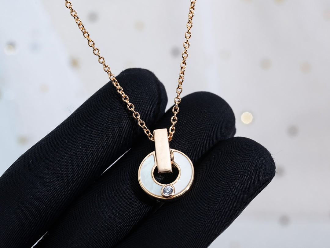 [Marins]GARI NECKLACE PINK GOLD MOP