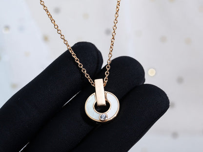 [Marins]GARI NECKLACE PINK GOLD MOP
