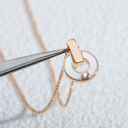 [Marins]GARI NECKLACE PINK GOLD MOP