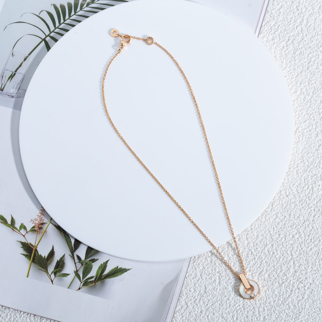[Marins]GARI NECKLACE PINK GOLD MOP
