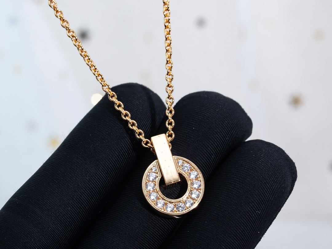 [Marins]GARI NECKLACE PINK GOLD DIAMOND