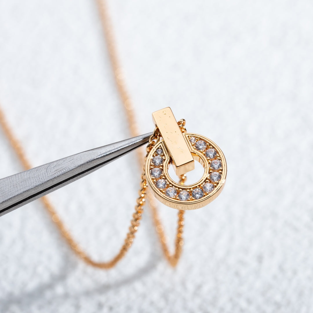 [Marins]GARI NECKLACE PINK GOLD DIAMOND