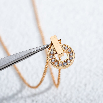 [Marins]GARI NECKLACE PINK GOLD DIAMOND