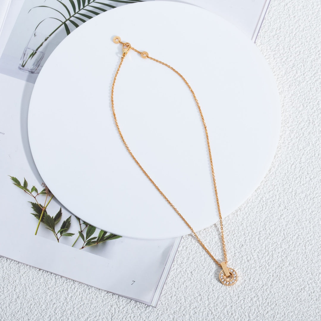 [Marins]GARI NECKLACE PINK GOLD DIAMOND