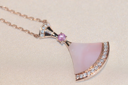 [Marins]DREAM NECKLACE PINK MOP DIAMOND