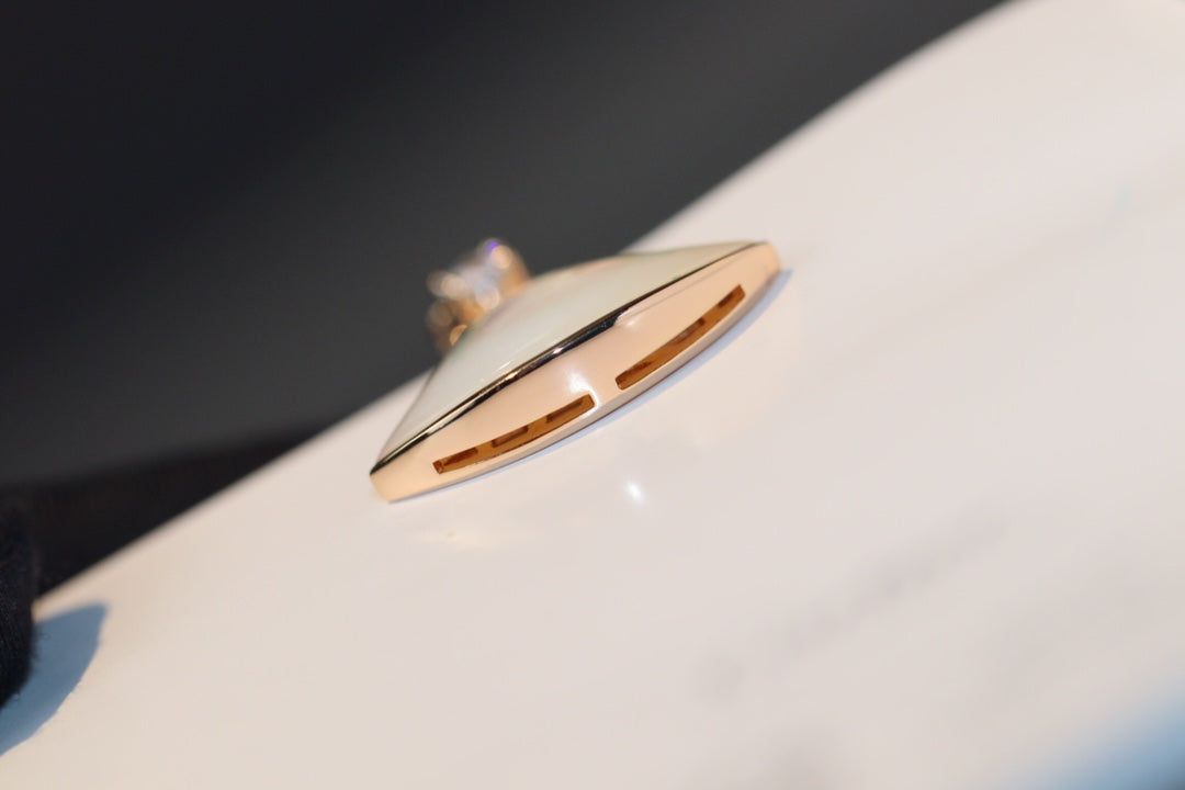 [Marins]DREAM NECKLACE WHITE MOP PINK GOLD 1 DIAMOND